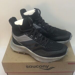 Saucony Endorphin Trail Mid  Mens Black Athletic Hiking Shoes Size 7